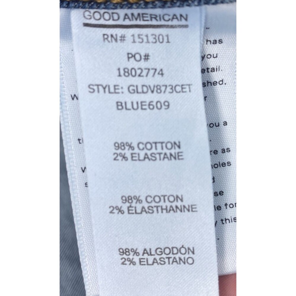 Good American Good Legs Skinny Jeans Women’s Blue GLDV873T W36 L26 Size 15 - Picture 8 of 11
